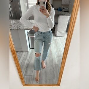 PacSun 90s Straight Leg Distressed Jeans Light Wash Size 28